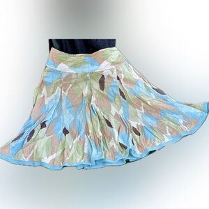 Vintage Apt 9 Retro style flowy & flare 100% crinkle Cotton skirt Size 12